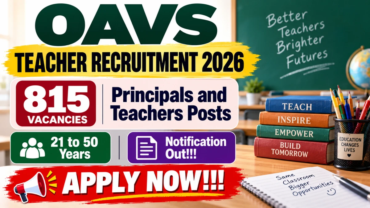 OAVS opens 815 teacher and principal recruitment applications