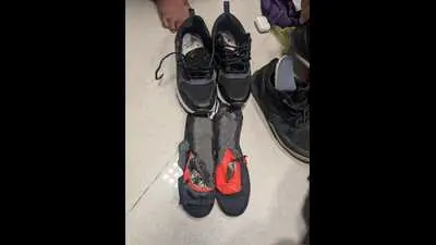 Pune airport passenger held with 381g hashish in shoe soles