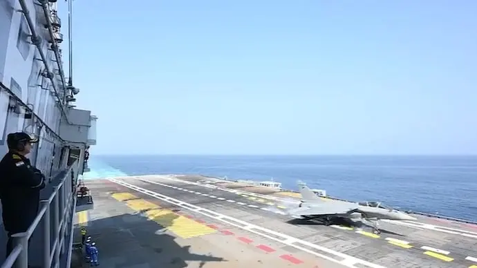 Rafale Marine lands on INS Vikrant in maiden trial