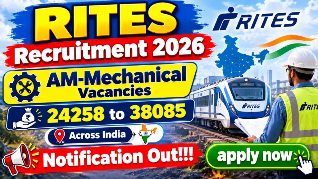RITES opens 27 assistant manager posts in Tamil Nadu