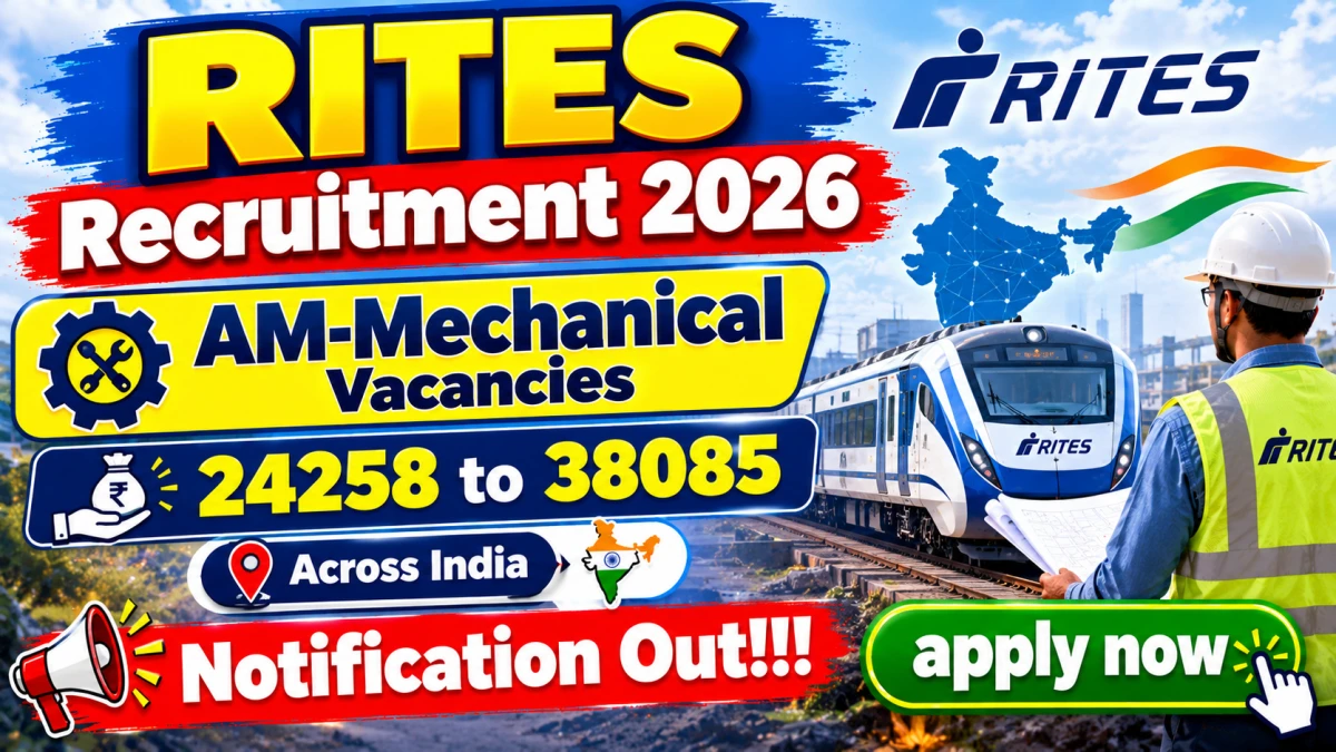 RITES opens 27 assistant manager posts in Tamil Nadu