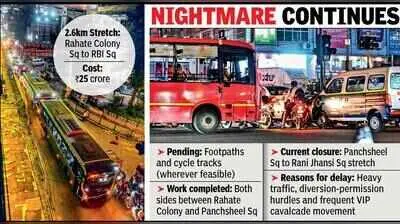 PWD misses Wardha Road concretisation deadline, extends by 10 months