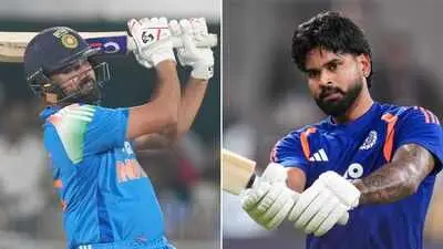 Shreyas Iyer needs 25 runs to break Rohit Sharma's T20I captaincy record
