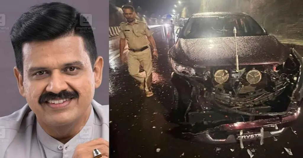Trikaripur MLA Sandeep Varier unhurt in Malappuram car crash