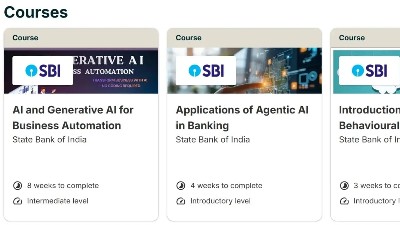 SBI offers free AI, content marketing courses on edX
