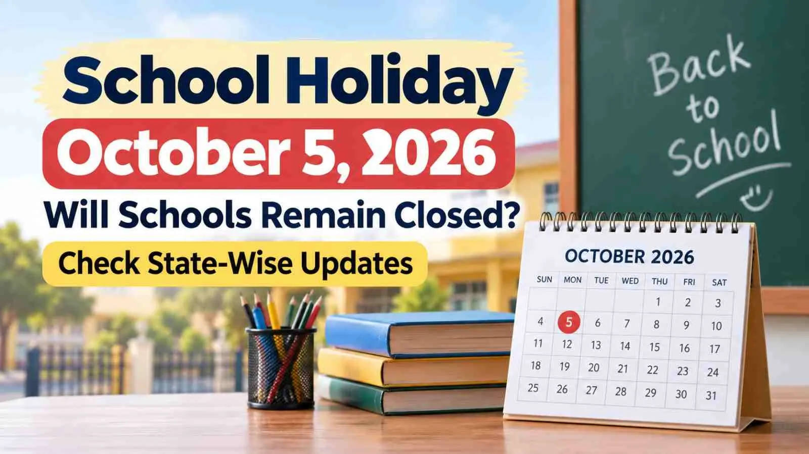 No nationwide school holiday on October 5, most states open