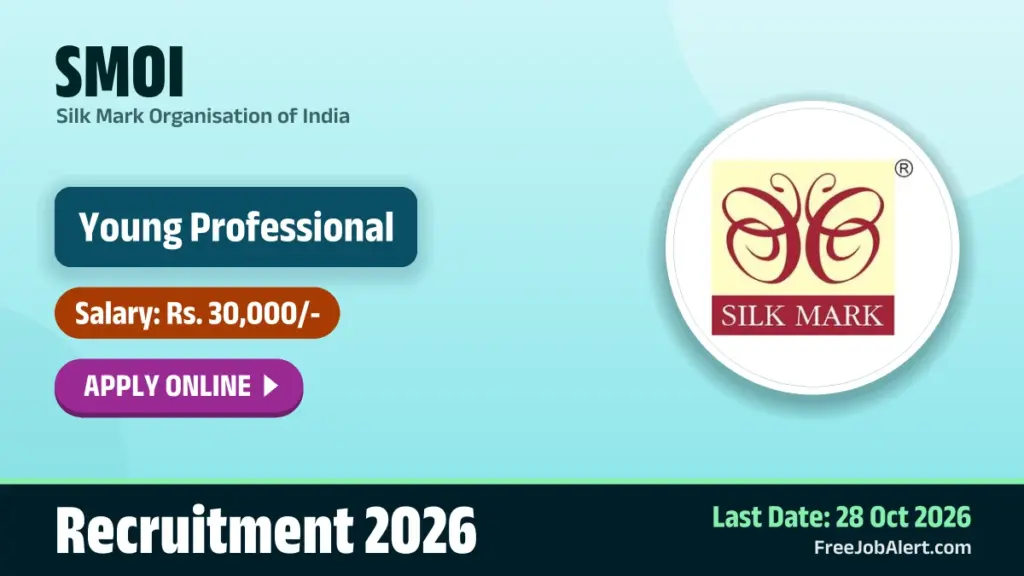 Silk Mark Organisation opens 8 Young Professional posts