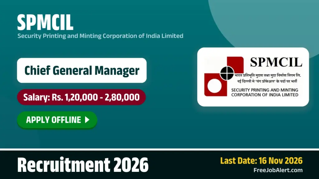 SPMCIL seeks 4 Chief General Managers on deputation