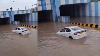 Car stranded as Bengaluru underpass floods for fourth time