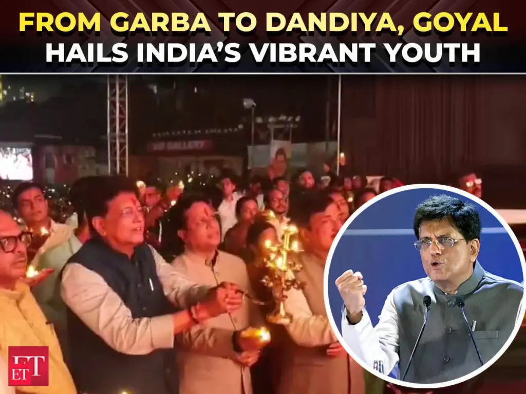 Piyush Goyal praises youth, hits out at opposition at Navratri event