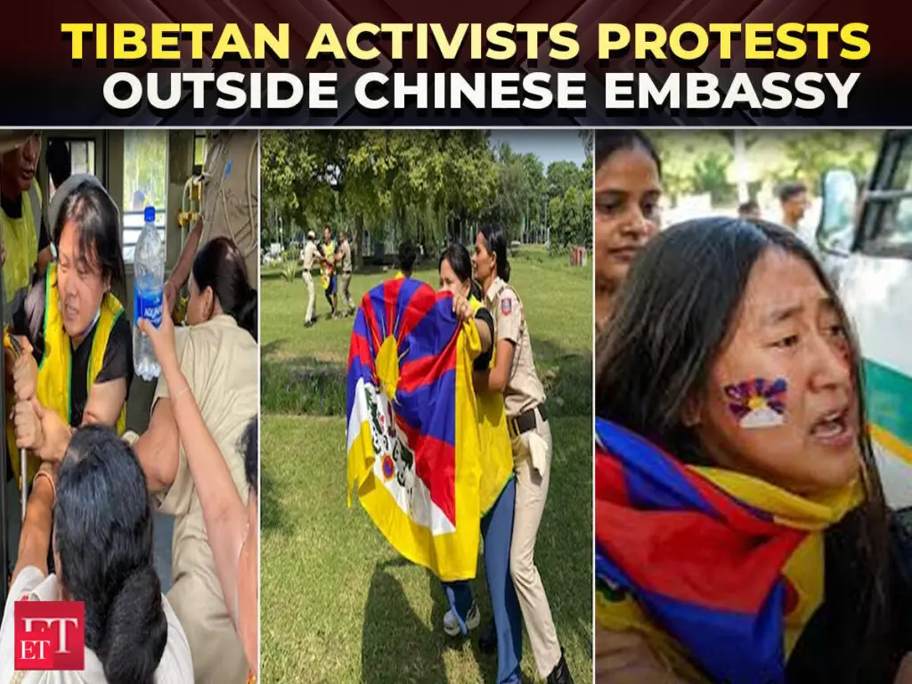 Dozens of Tibetans detained in Delhi protest on China's founding day