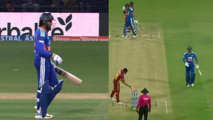 Tilak Varma run out in bizarre brain fade moment in Indore T20I