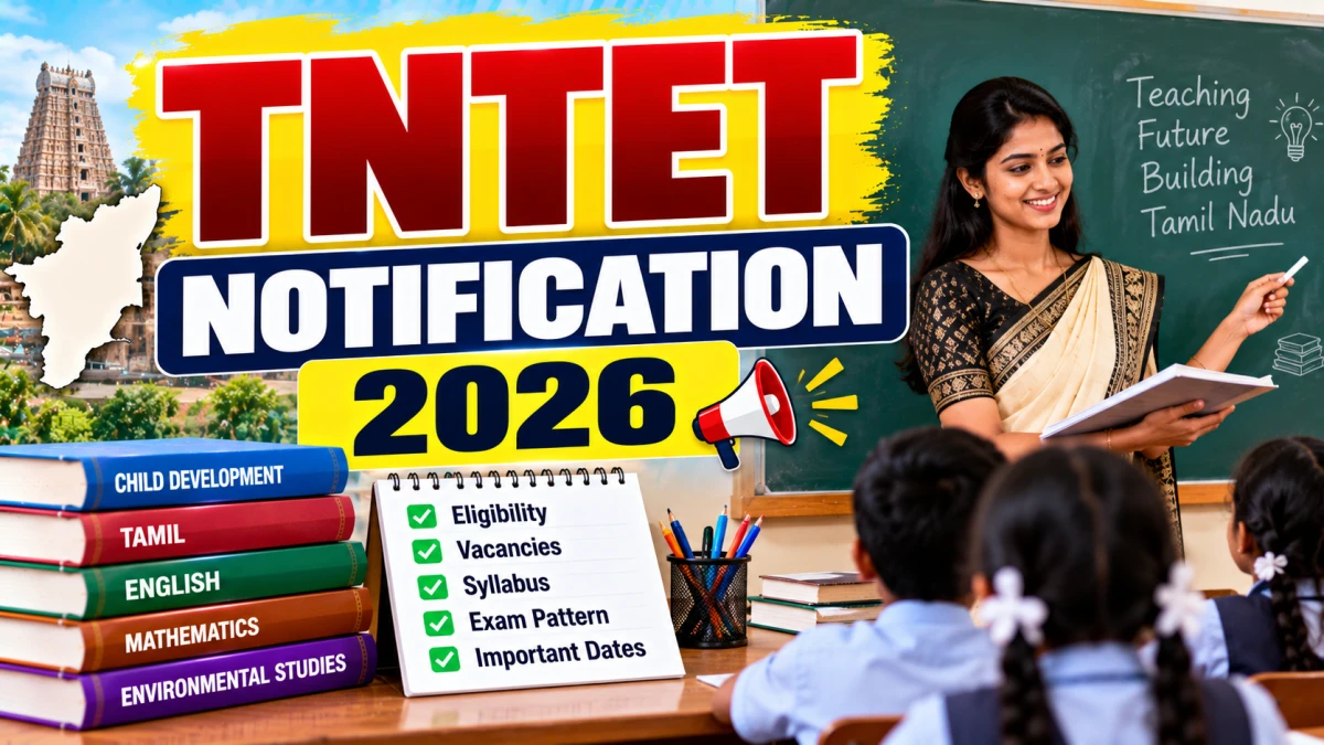 TNTET 2026 notification out for working teachers, apply by 19 November